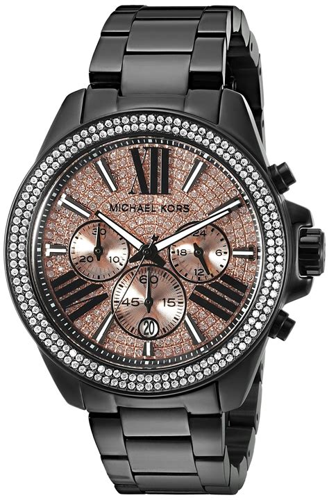 michael kors women's quartz watch|michael kors black women's watch.